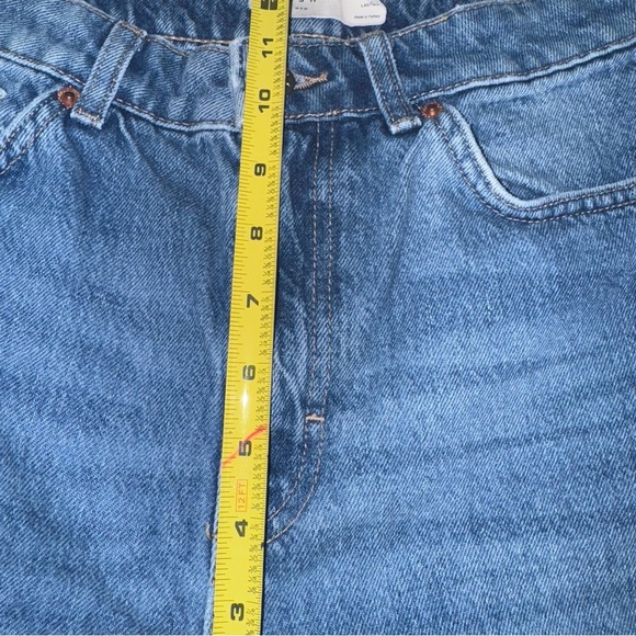 Topshop Distressed Mom Ankle Jeans Medium Wash Denim Size 28 - Picture 5 of 8